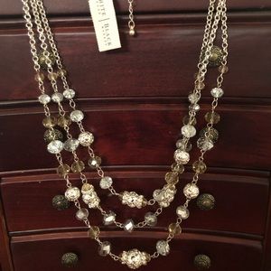 NWT White House Black Market 3 chain necklace